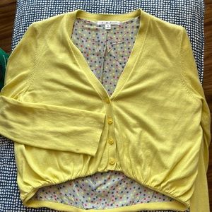 Lemon yellow CAbi cardigan